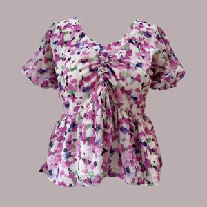 BLUSH BREEZE - FLORAL BLOUSE
